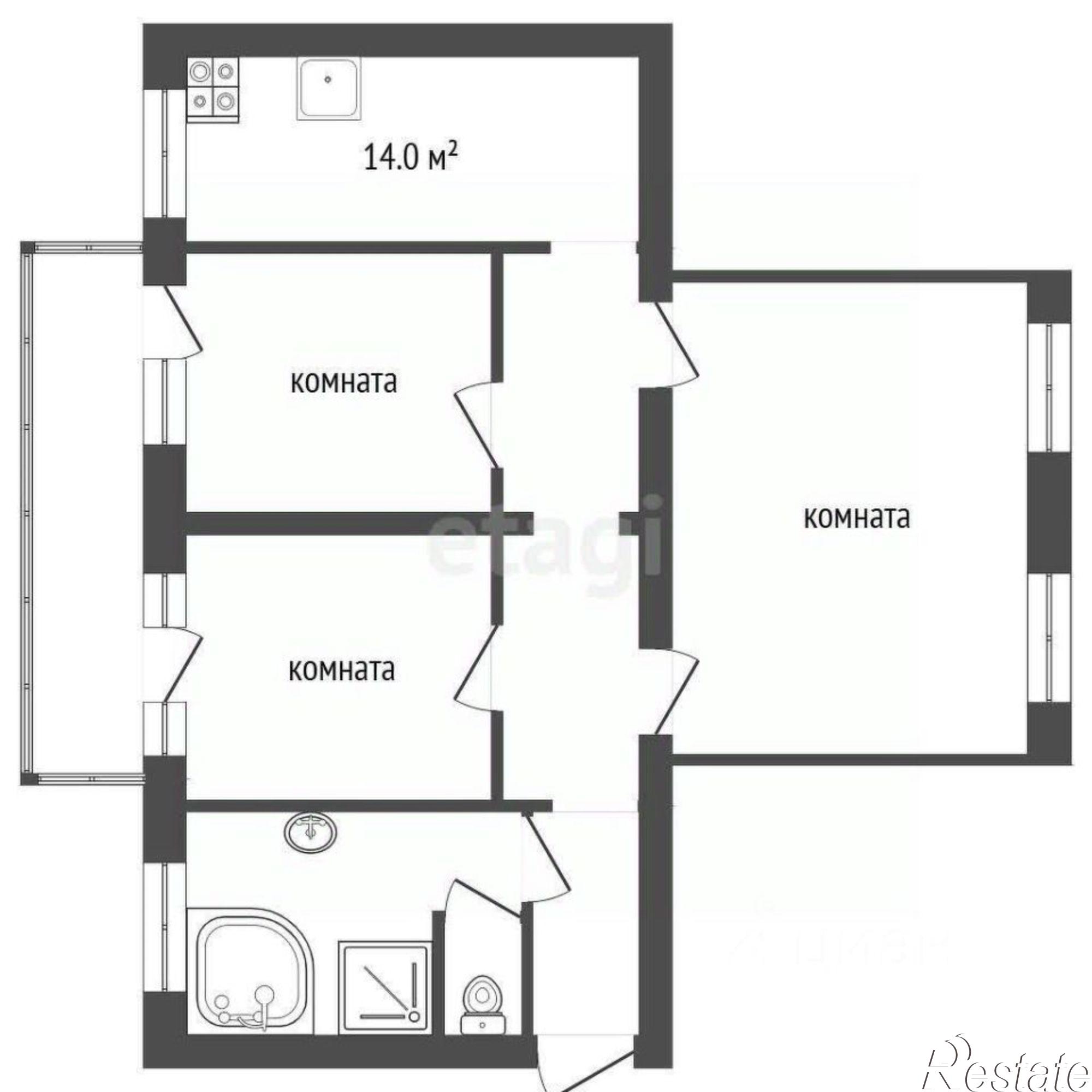 Купить квартиру за 9 000 000 рублей на улица 8 Марта, 197