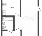 2-комн, 45кв м, этаж 1/5 ул Менделеева, 27