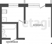 2-комн, 40кв м, этаж 3/3 улица Романенко, 40