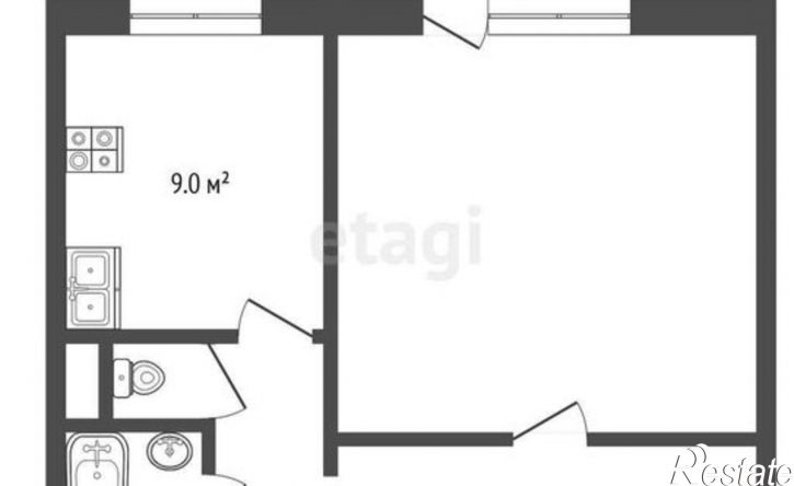 1-комн квартира ул МЖК, 3,  д. 3