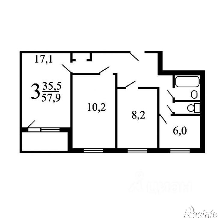 3-комн квартира улица Лихачёва, 16,  д. 16