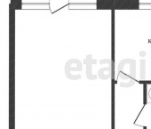 1-комн, 33кв м, этаж 3/5 Молодёжная улица, 14