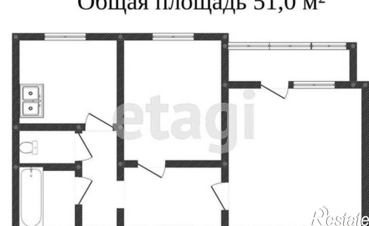 2-комн квартира проспект Октября, 43,  д. 43