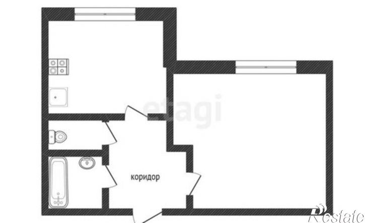 1-комн квартира улица Луначарского, 6,  д. 6