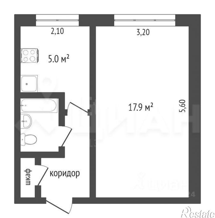1-комн квартира Уральская улица, 118,  д. 118