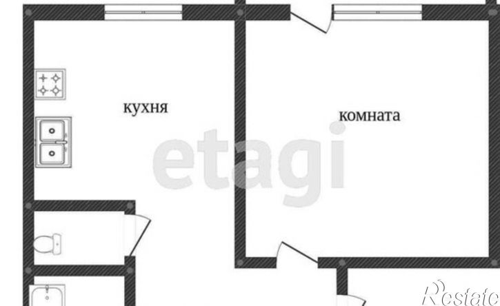 1-комн квартира улица Богдана Хмельницкого, 56,  д. 56