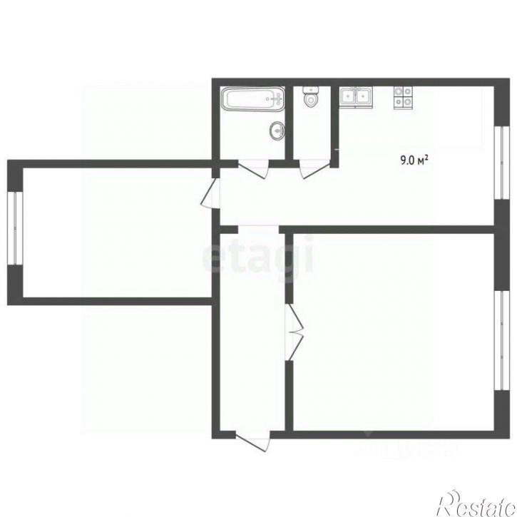 2-комн квартира улица Кирова, 84,  д. 84