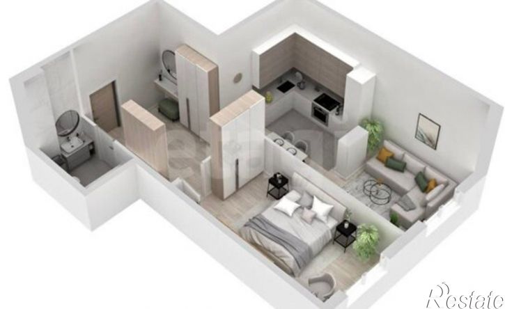 1-комн квартира Набережная улица, 35,  д. 35