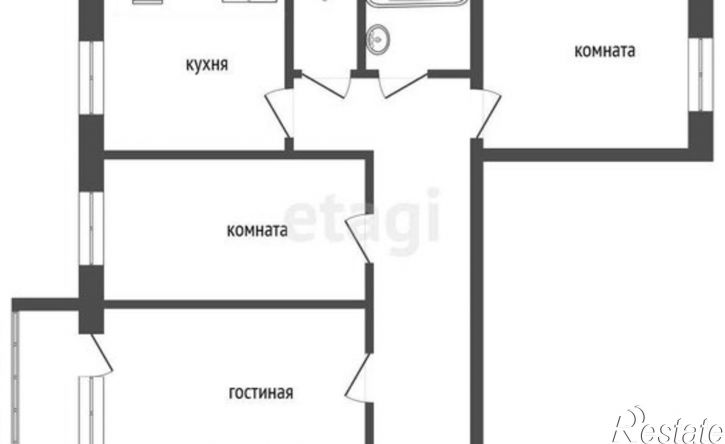 3-комн квартира переулок Жебруна, 10А,  д. 10А