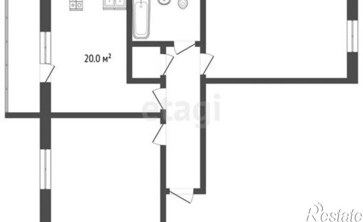 2-комн квартира Нечётная улица, 4,  д. 4