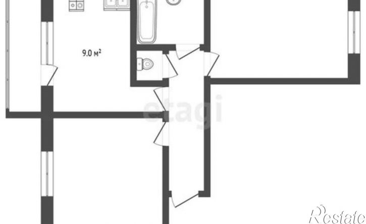 2-комн квартира улица Инструментальщиков, 3,  д. 3