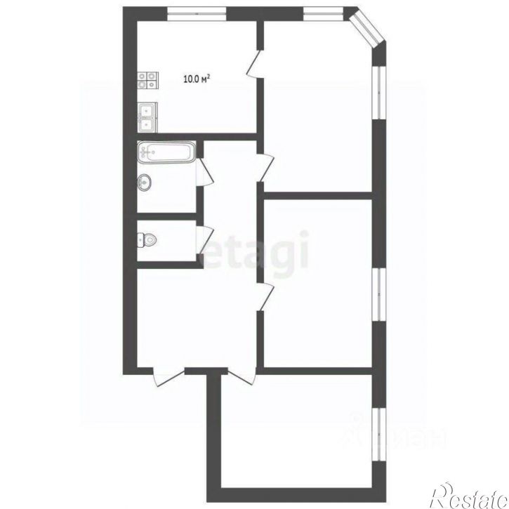 3-комн квартира ул Ферсмана, 3,  д. 3