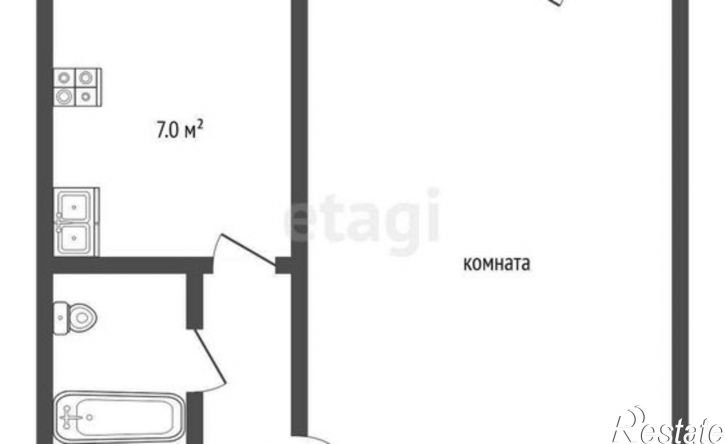 1-комн квартира улица Победы, 32,  д. 32