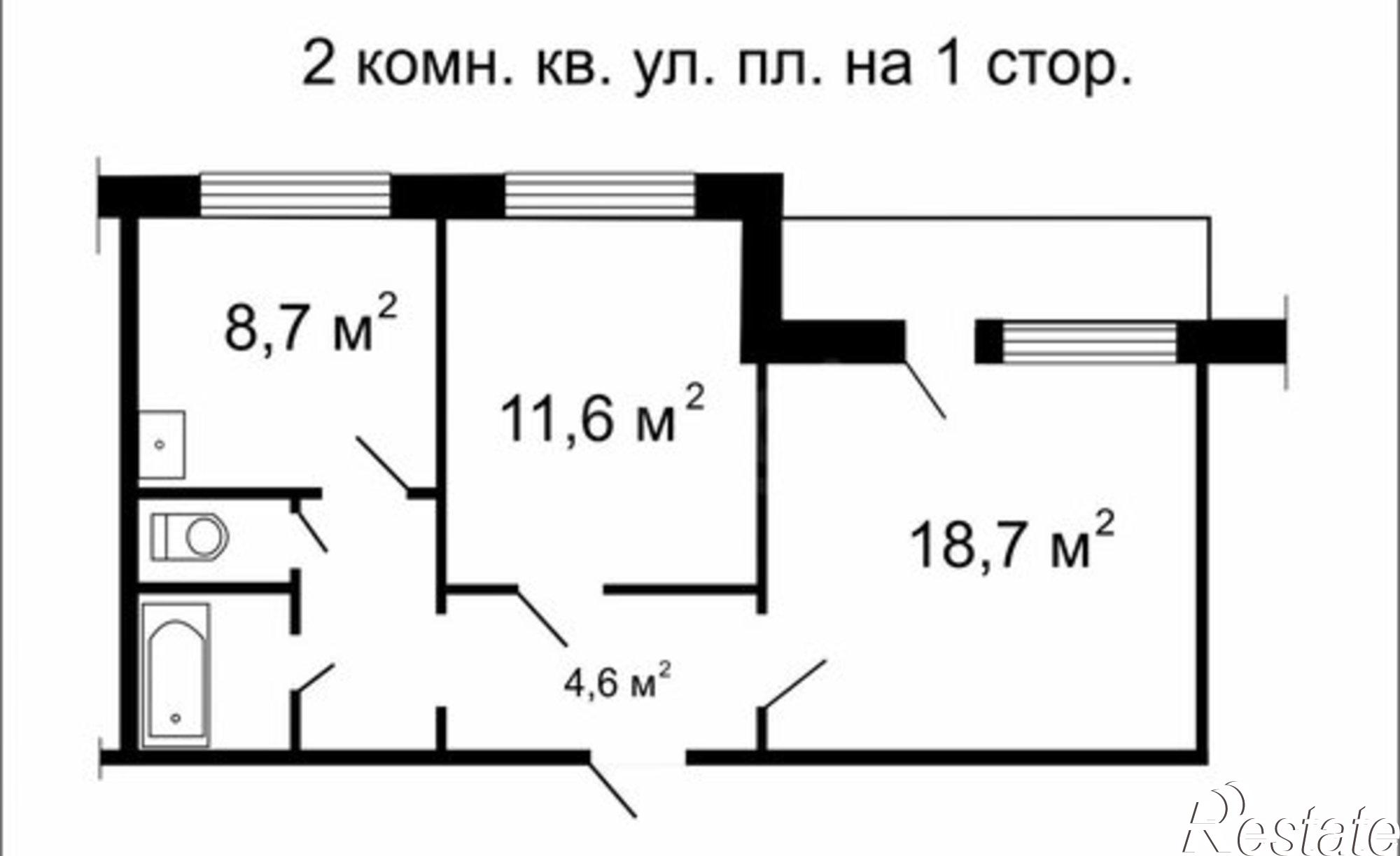 Купить квартиру за 3 850 000 рублей на ул Луначарского, 16