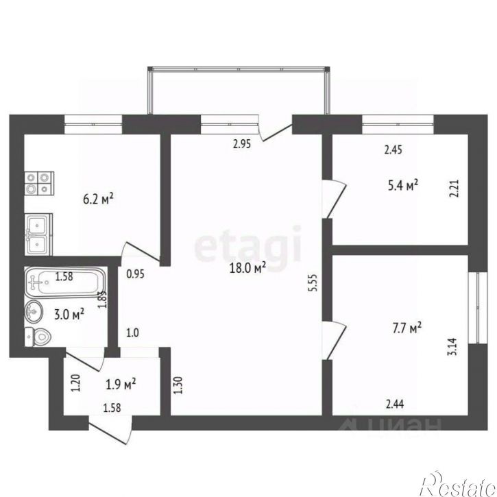 3-комн квартира ул Добролюбова, 2,  д. 2