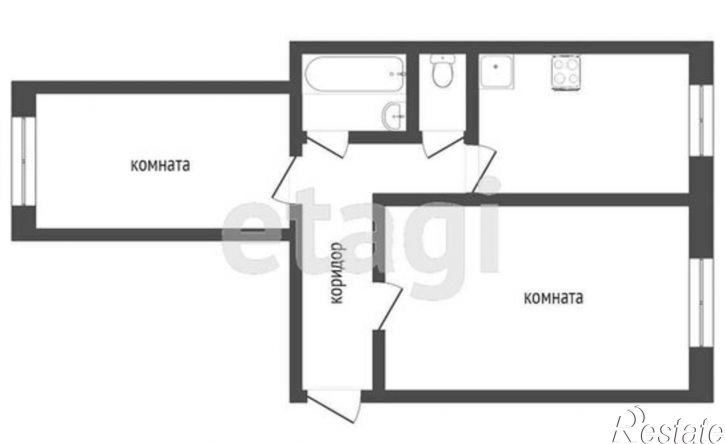 2-комн квартира ул Вернадского, 6,  д. 6