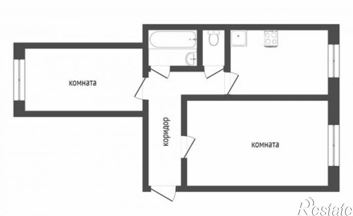 2-комн квартира ул Репина, 2,  д. 2