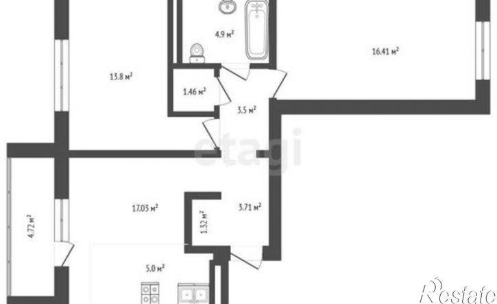 3-комн квартира проспект Макеева, 84