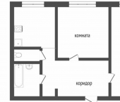 2-комн, 51кв м, этаж 1/5 пр-кт Октября, 63