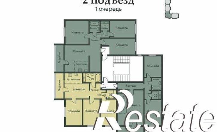 3-комн квартира в новом доме улица Лихачёва, 2,  д. 2